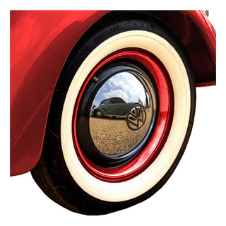 Jogo de Faixa Branca para Pneu Clássico Fusca Kombi Brasilia Variant Aro 15 Tradicional 04 Peças