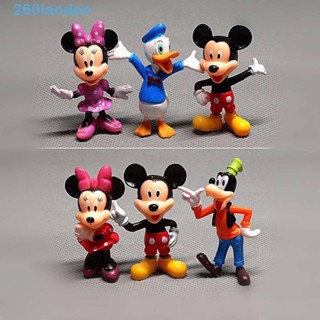 LANDON Mickey Mouse Christmas 6pcs/set Cake Decorations Anime Dolls Figuras De Ação Periférica Modelo Figura