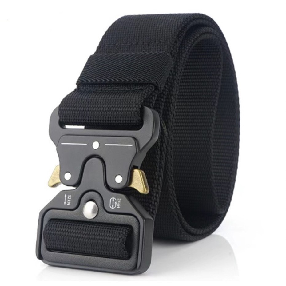 Moda Cinto tático Militar Largo Masculino Nylon Fivela Liga de Zinco e Engate Rápido