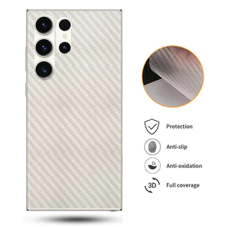 Película Protetora De Fibra De Carbono Para Samsung S24 Ultra S23 S22 S21 S20 Plus FE Note 20 A05 A05s A15 A25 A35 A55 4G 5G Adesivo Protetor De Tela Traseira De Filme