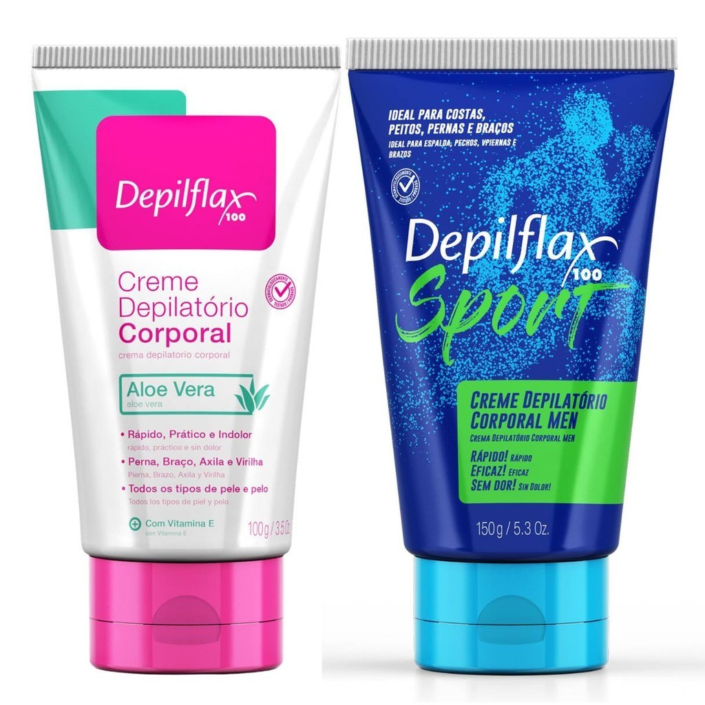 Kit Creme Depilatório Depilador Íntimo Corporal Feminino e Masculino ...