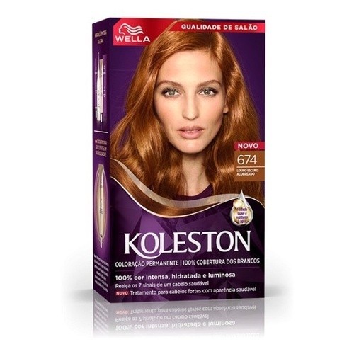 TINTURA KOLESTON 674 LOURO ESCURO ACOBREADO