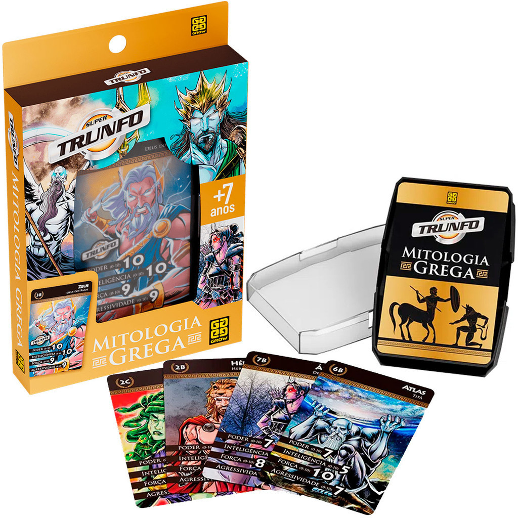 Super Trunfo Grow Mitologia Grega Jogo Cartas Mesa Original | Shopee Brasil