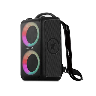 Caixa De Som Amplificada Bluetooth Amvox ACA 600 Bagvox Preto 600W Bivolt