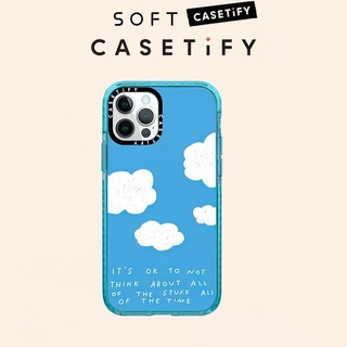 Capa De Telefone Macia Blue clouds Compatível Com iPhone 15ProMax 15Pro 15Plus 15 14 13 12 11 Pro Max X XS XR Cobertura Completa À Prova De Choque