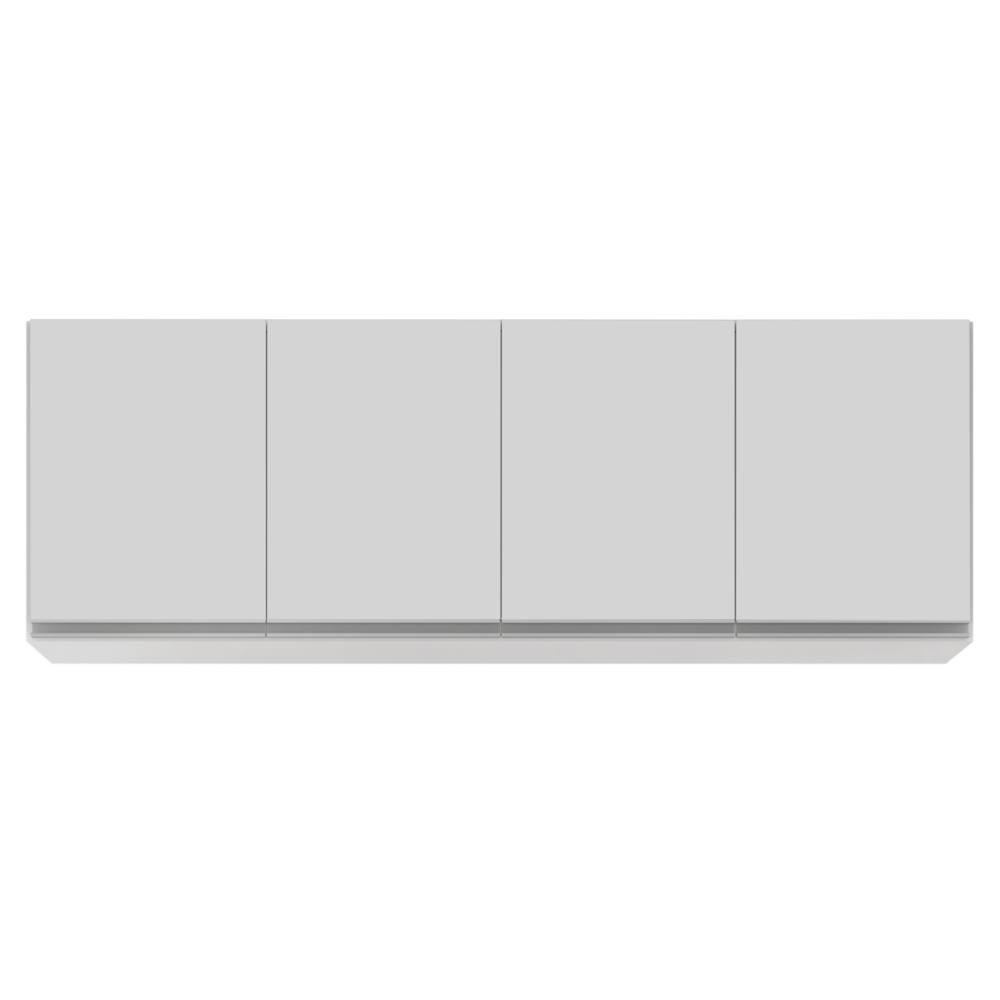 Armário Aéreo 160cm 4 Portas Nevada Branco - Lumil Móveis