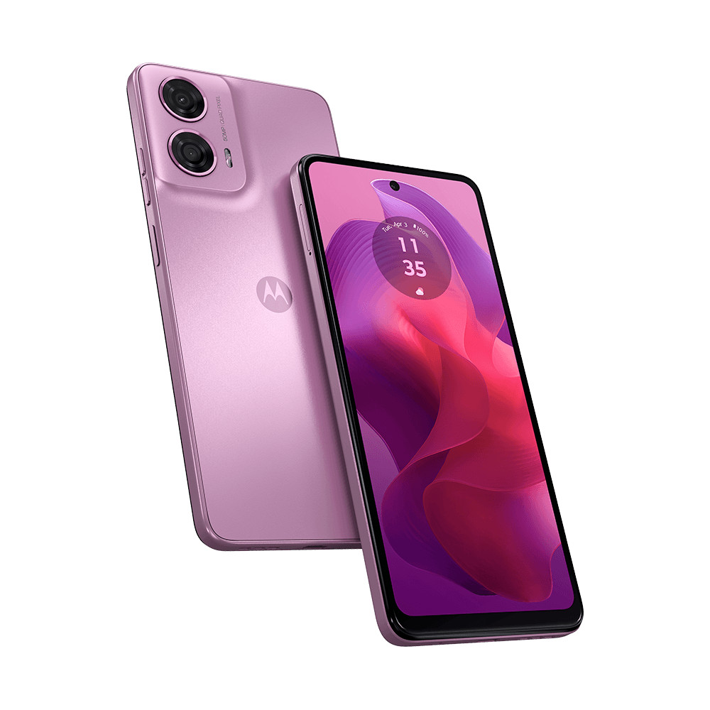 Smartphone Motorola Moto G24 128GB, 4GB RAM, Tela de 6.6", Câmera Traseira Dupla, Áudio Dolby Atmos, Android 14 e Processador Octa-core - Rosa