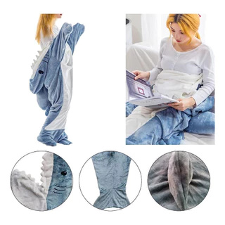 Pijama Saco De Dormir Tubarão Desenho Animado Cobertor Alta qualidade