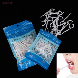 Tututu 100Pcs Fio Dental Descartável Escova Interdental Palitos Dentais Limpeza Dos Dentes BR