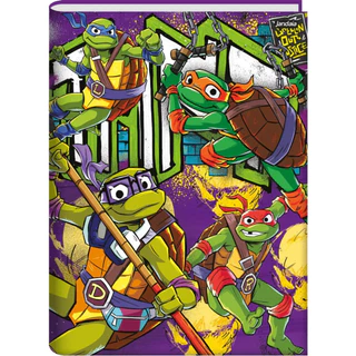 CADERNO BROCHURA UNIV CD 80FLS   TARTARUGAS NINJA   77057 25