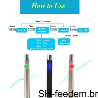 1/2/3 Conjunto De Baterias Com Botão Em Forma De Caneta Dispositivo De Ajuste De Conexão USB 350mAh Kit Aquecimento Acessórios