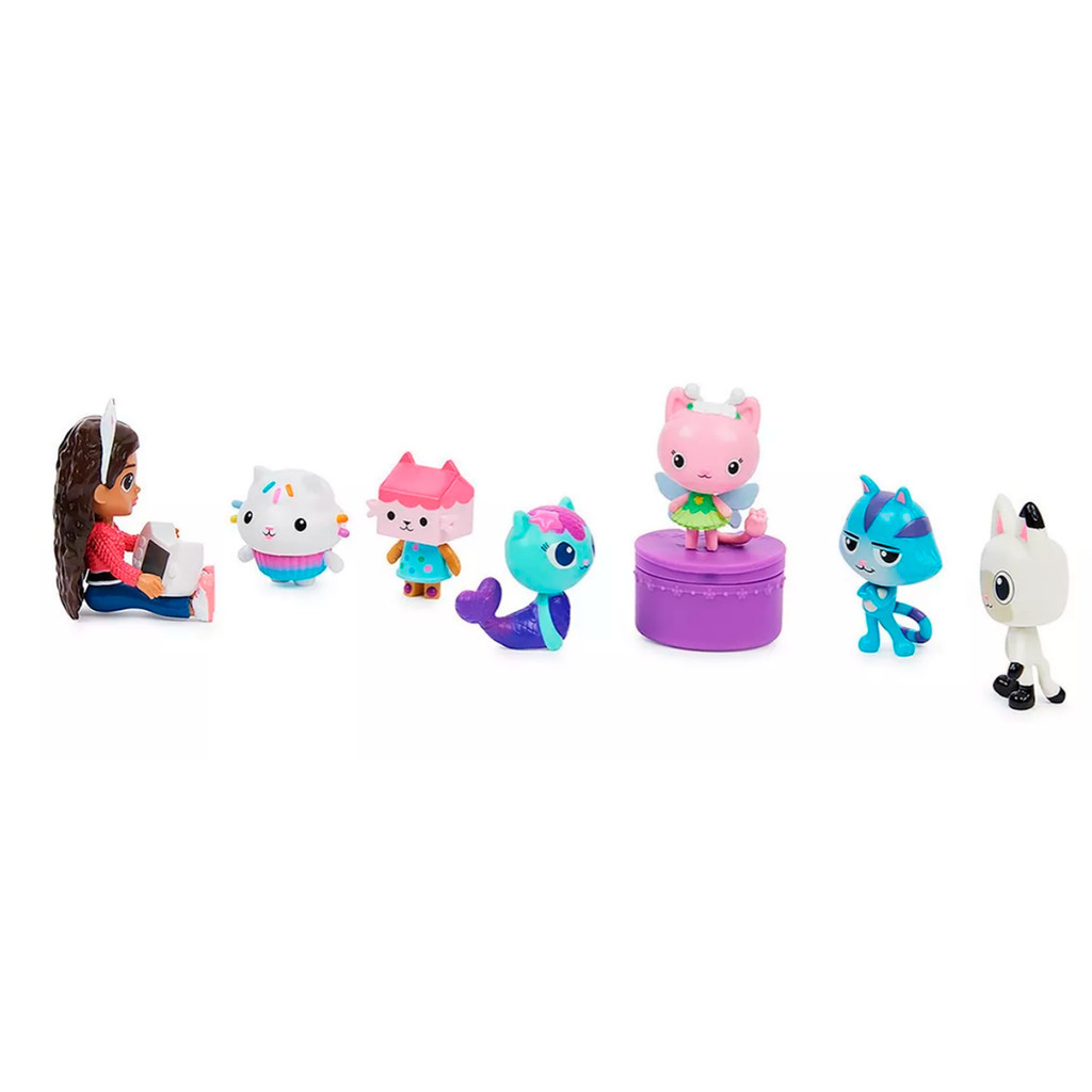 Kit 7 Peças Brinquedos Casa Magica da Gabby 5cm Infantil | Shopee