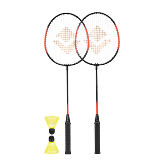 Kit Badminton Completo 2 Raquetes 2 Petecas Vollo