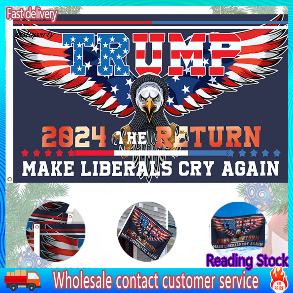 Durable Trump Cheering Outdoor Flag Campaign Double Sided 2024 Heavy ...