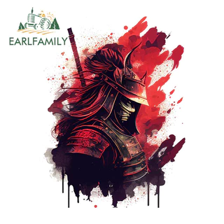 EARLFAMILY 13cm Japonês Samurai Tatuagem Adesivo De Carro Oclusão Zero Espelho Retrovisor Tronco Decalque Vinil Personalidade Protetor Porta Do