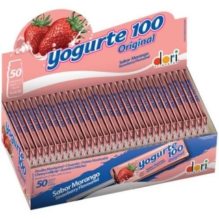 Pirulito Mastigável Yogurte 100 Dori - 50 Unidades