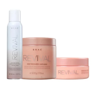 Kit Braé Revival Duo Mask Intense Shine Spray (3 Produtos)