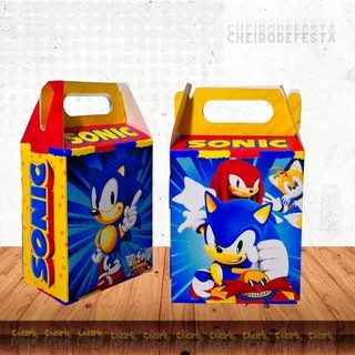 25un Caixinhas Maleta / lembrancinha festa - Sonic