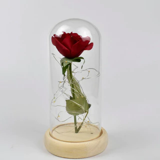 Flor Rosa Eterna Decorativa De Led