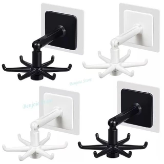 Kit 2 Ganchos Para Utensílios Rotatório de Cozinha Talheres Giratório Adesivo para Fixação Sem Furos Multifuncional em Oferta na Shopee