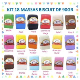 Kit 18 Massas De Biscuit - Jl Artesanato 90 Gramas