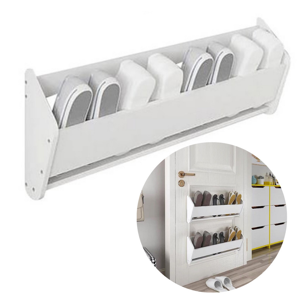 SAPATEIRA ORGANIZADOR FIXA DE PAREDE MDF BRANCO 70X30CM