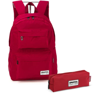 Mochila E Estojo Crinkle Juvenil Casual Up4you Luxcel em Oferta na Shopee