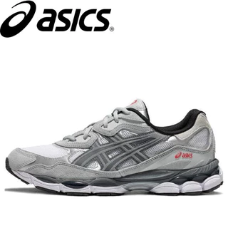 ASICS Gel NYC White Steel Grey choque amortecedor confortável e elegante tênis vintage (homens e mulheres)