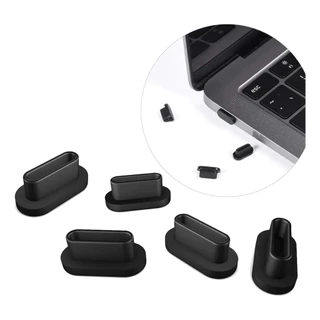 Kit 5 Tampas Proteção USB-C Usb Tipo C Anti Poeira Para Desktop Notebook Games Playstation Xbox Tv