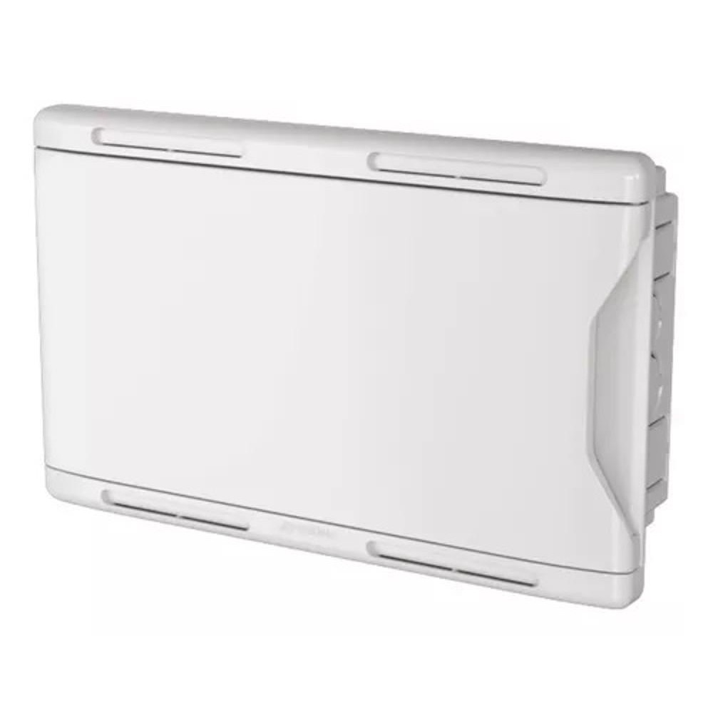 QUADRO SISTEMA VDI EMBUTIR 30X20 TV/REDE/TELEFONE PVC RESISTENTE - KRONA