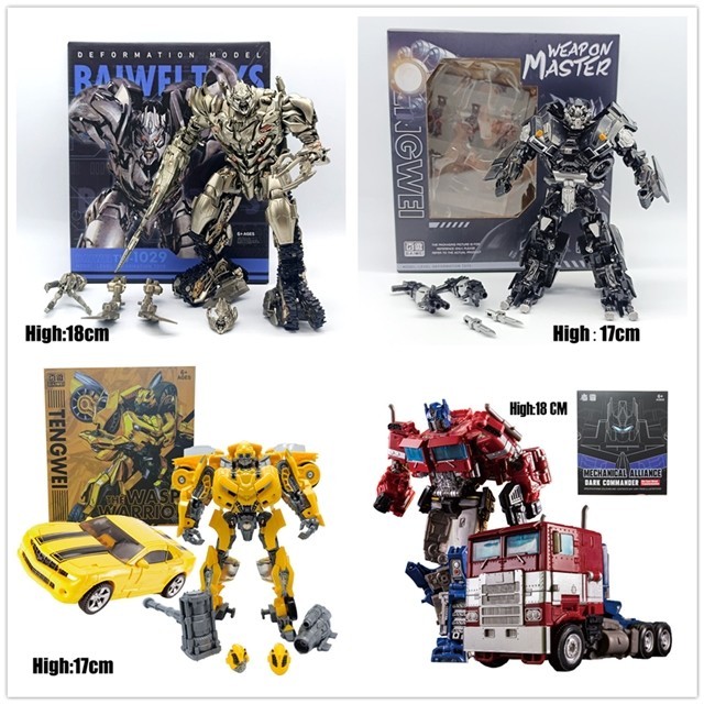 Transformadores Optimus Prime Ironhide Bumblebee Megatron Ação Transformerbot De Haste Quente Figura Colecionável Modelo Robô Homem Brinquedos De Carro