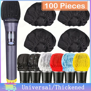 100 Pçs Descartável Engrossado Microfone Capa De Não Tecido KTV Anti Spray Protetora
