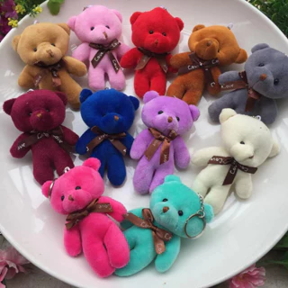 Kit 12 uns Chaveiro Com Pingente De Urso Ttedy De Pelúcia 12cm envia cor aleatorio em Oferta na Shopee