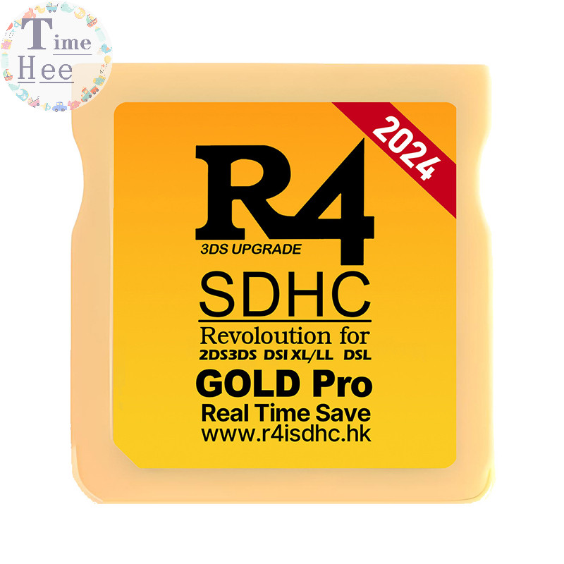 TimeHee 2024 Para Cartão De Jogo NDS R4I SDHC TF R4 Gold Pro De Vídeo White Silver Memória Digital BR