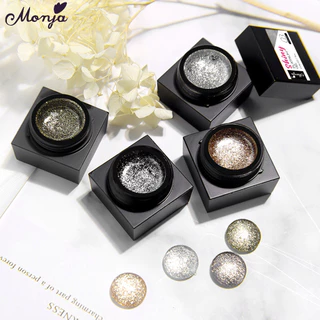 Monja 11 Cores Gel Glitter De Unhas Arte Pintura Refletiva Platina Verniz Folha De UV Manicure Tool 5g em Oferta na Shopee