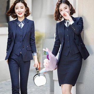 Terno Feminino Outono Coreano Roxo Profissional Wear Terno