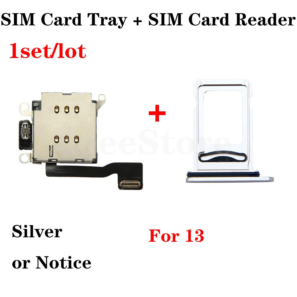 iPhone 11 Pro デュアルSIM 1 conjunto Dual Sim Card Reader Connector Cabo Flex para iPhone 11
