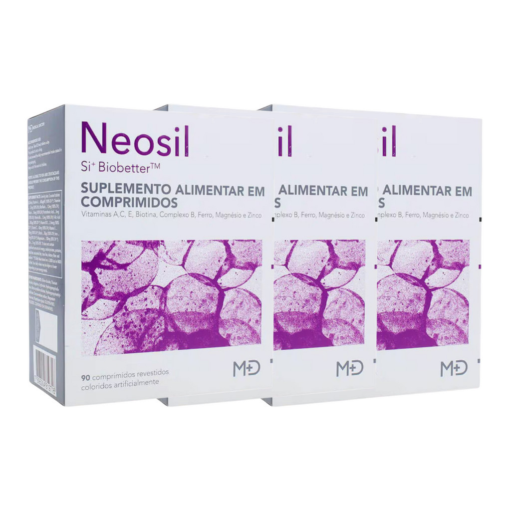 Kit 3 Neosil Suplemento Alimentar - 90 Cápsulas | Shopee Brasil