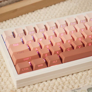BLUSH Gradiente Pink Keycaps Transmissão De Luz Lateral Double shot PBT Cherry Profile keycap Para Chave MX Teclado Mecânico