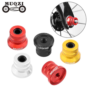 Espetos MUQZI 1 Par Alavanca De Liberação Rápida Parafuso M5 Hub Dianteiro Traseiros MTB Estrada BMX Engrenagem Fixa Peças De Cubo De Roda De Bicicleta