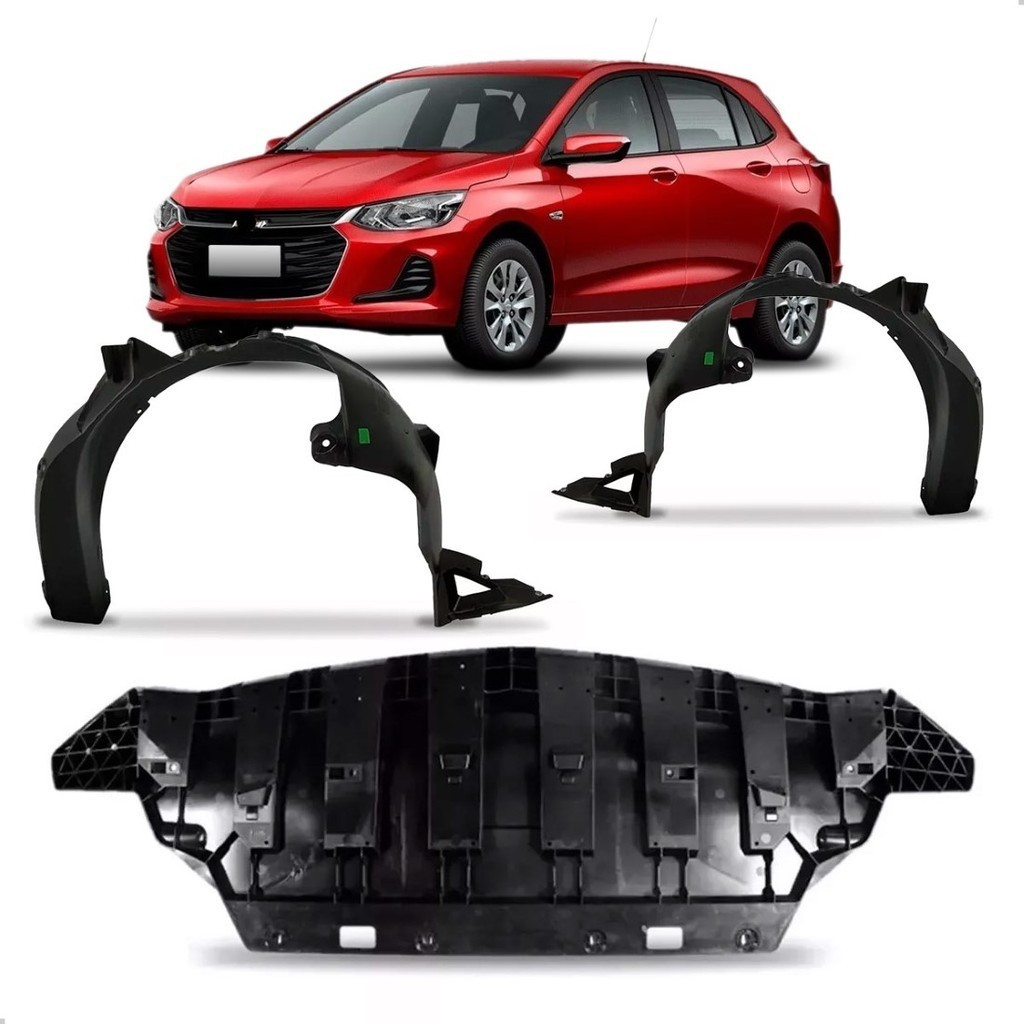 Kit Defletor Com Par de Parabarro Onix Hatch 2020 a 2024 | Shopee Brasil