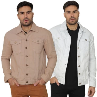 Jaqueta Masculina Sarja Fit Coloridas Casaco Casual Premium