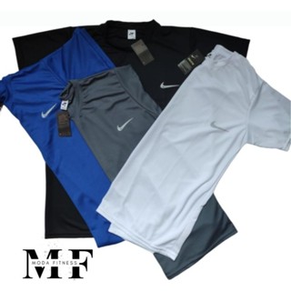 Conjunto Camisa Básica Nike Azul Marinho Premium + Bermuda Nike Refletiva  Modelo 2023 - Diversas Cores ! - Escorrega o Preço