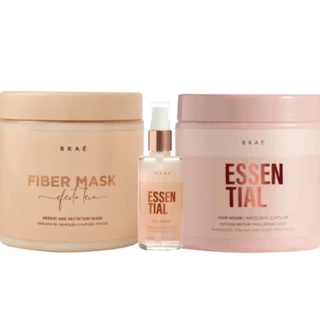 Braé Kit Mascara Fiber Essential Oil Blend Trio Salon (3 Produtos)