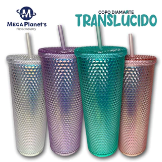 Copo Star Diamante Translúcido 710 ML | Decorativos | Festas | Camada Dupla | Refrescos