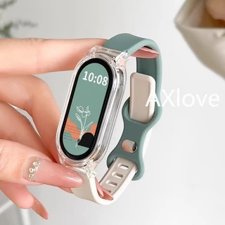 Uso De Pulseira De Silicone Para Xiaomi Mi Band 8 7 6 5 NFC Substituição 4 3 Esportiva Smart Watch Acessórios