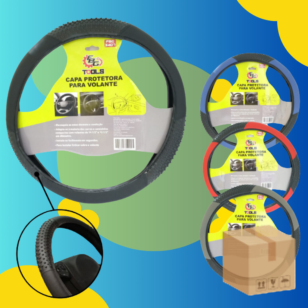 Capa de volante carro para proteção cores variadas
