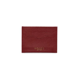 Porta Cartão Slim em Couro Pequeno Basic Vermelho
