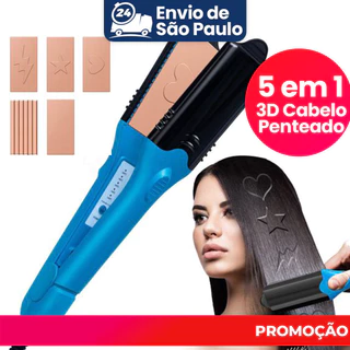 Onda De Cabelo Desenho Feixe Estrela Coração Penteado 3D Em Linha Reta Impressão Cerâmica