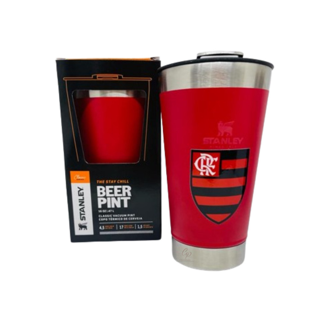 Copo Stanley Térmico Preto Com Tampa Café Água Cerveja 230ml